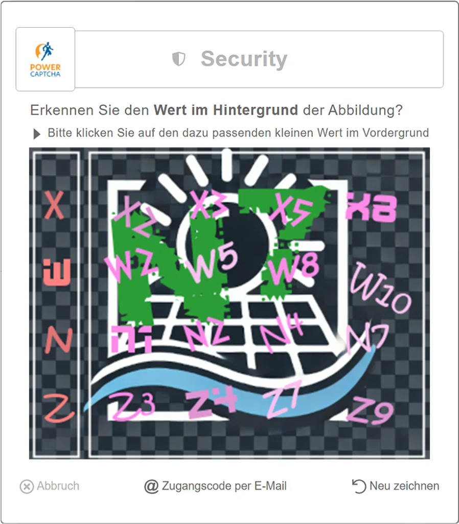POWER CAPTCHA Pop-Up mit Logo Beispiel 1, WordPress Captcha, Spam-Schutz, Contact Form 7, WPForms, DSGVO-konform
